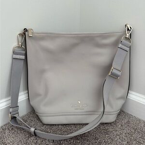 Kate Spade Chelsea Grey Nylon Duffle shoulder bag